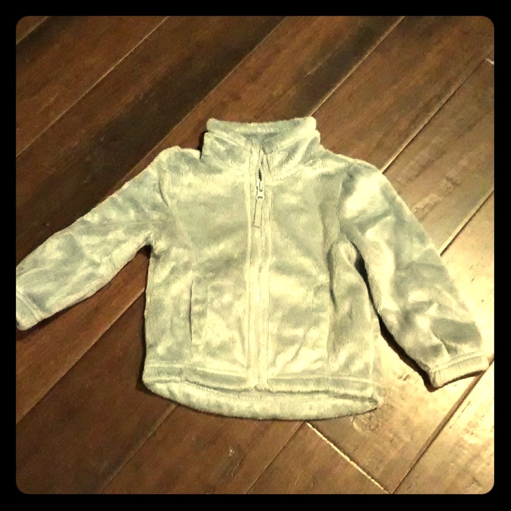 Gray fleece jacket